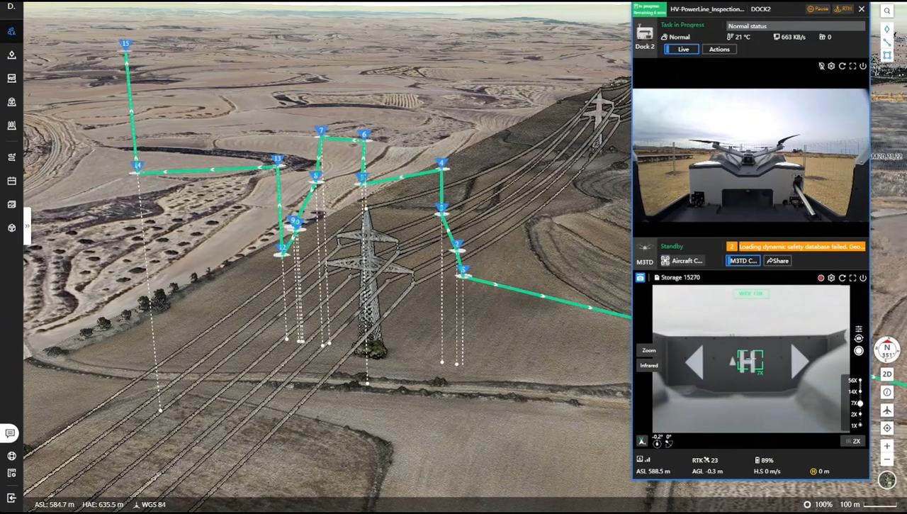 Planejamento de rota automática de drone sobre linhas de transmissão